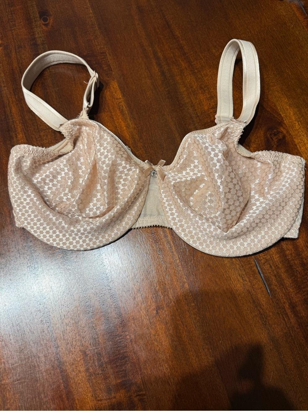 Chantelle C27910 Underwire Minimizer Bra 32DDD NWOT Beige Champagne Diamond